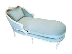 Antique Chaise Lounge - Robins Egg Blue