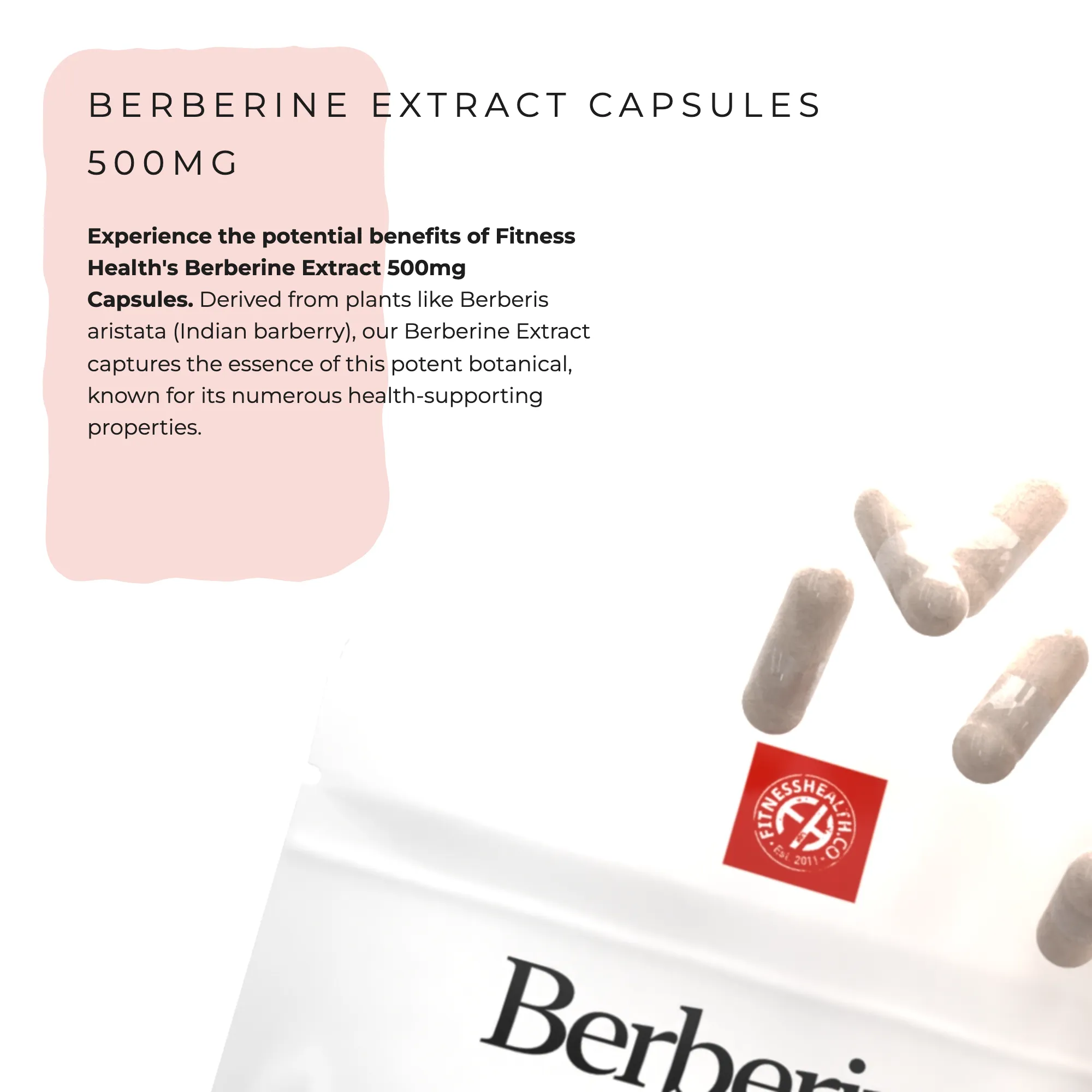 Berberine Extract 500mg Capsules - DISCOUNTED