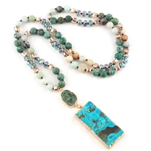 Boho & Mala Natural Tribal Stone Necklace
