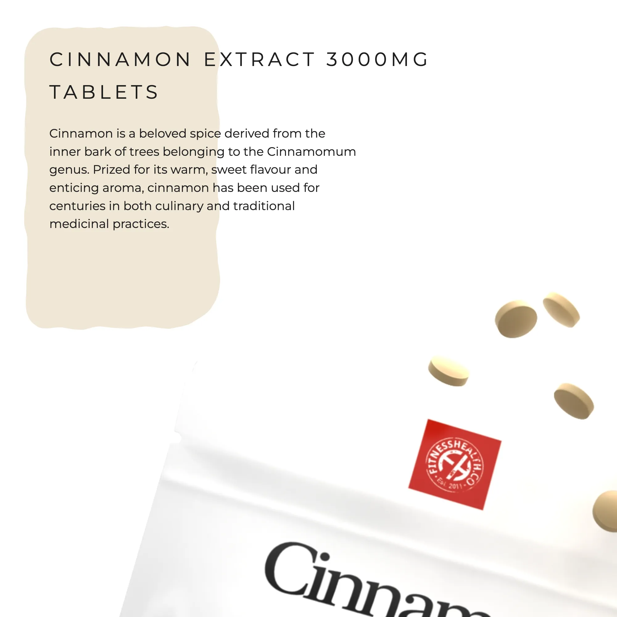 Cinnamon Extract Tablets - 3000mg Max Strength - 1 Year Supply - 25% DISCOUNT