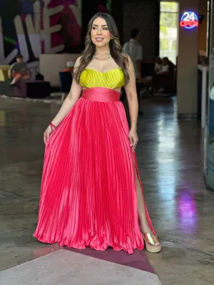 Color Block Maxi Dress