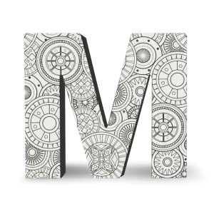 Color Joy Block Letter M