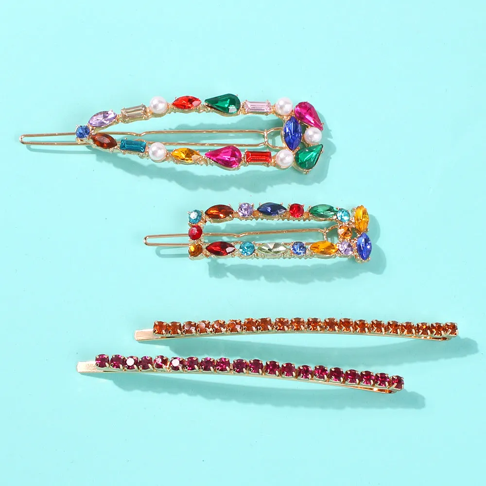 Colorful Geometric Pattern Alloy Hair Clip