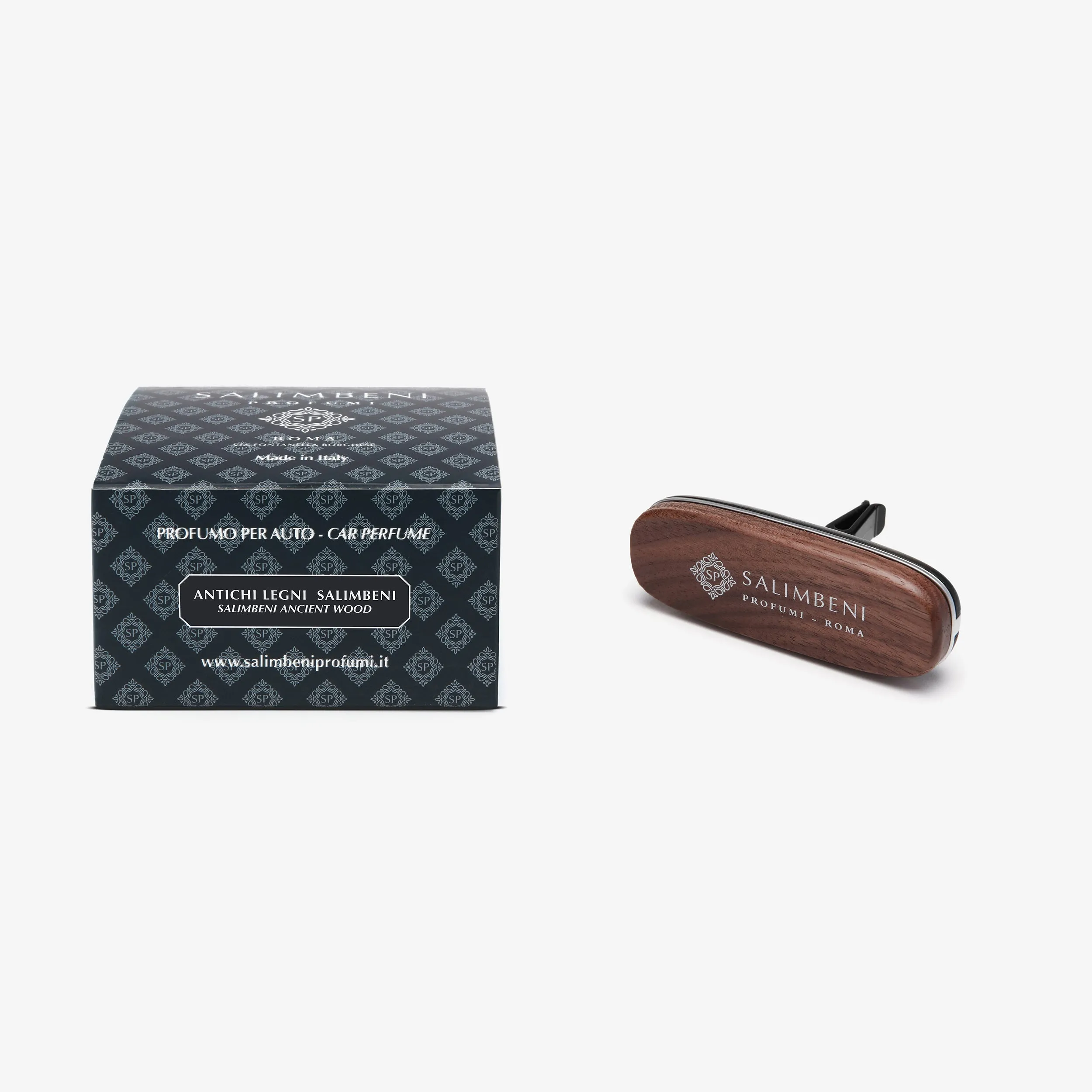 Confezione Regalo Antichi Legni Salimbeni (Profumatore per auto Premium in legno di noce   Diffusore a bastoncini 100 ml   Diffusore a bastoncini 250 ml)