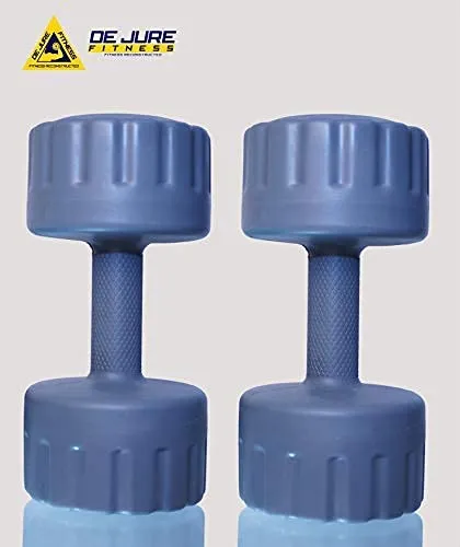 De jure Fitness (Pack of 2) PVC Dumbbells 5kg Weights for Home Fitness.