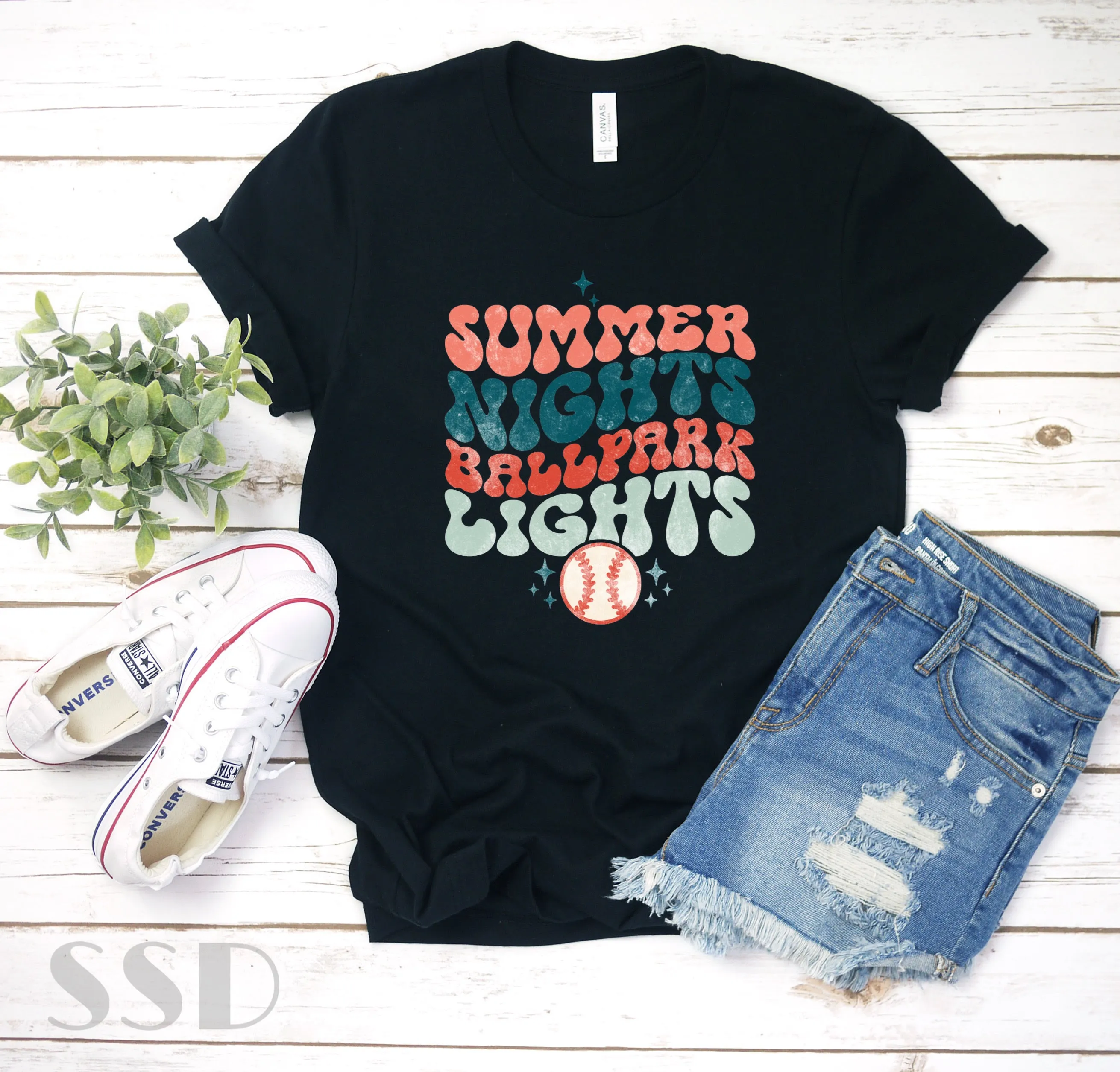 *DTF* Summer Nights Ballpark Lights Transfer