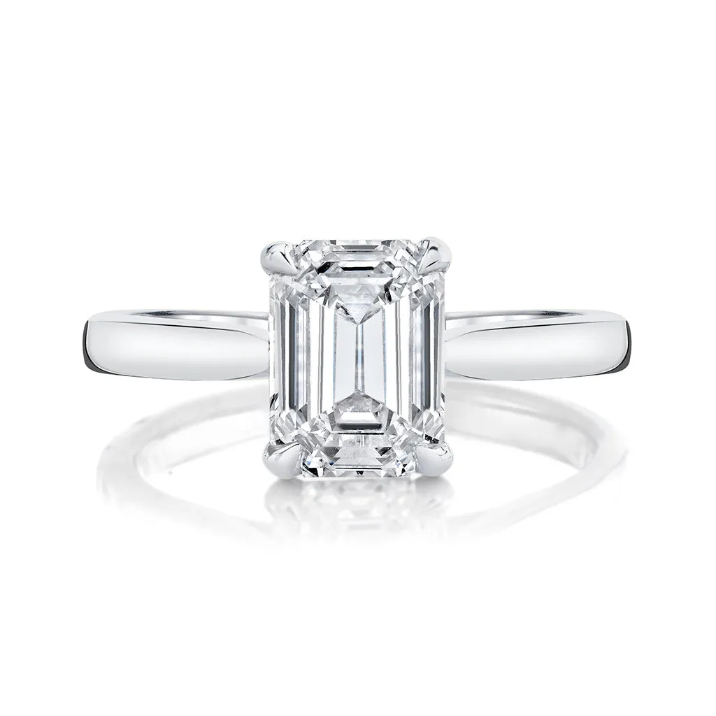 Emerald Cut Diamond Setting
