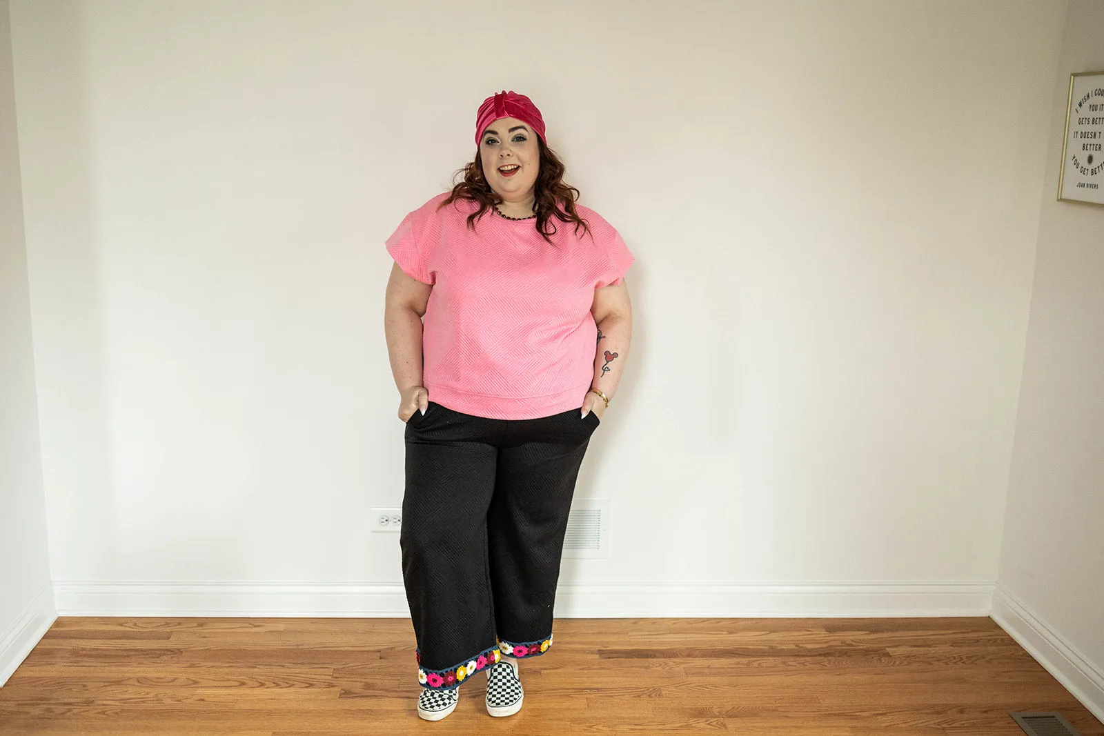 emilia crew neck top in bubblegum