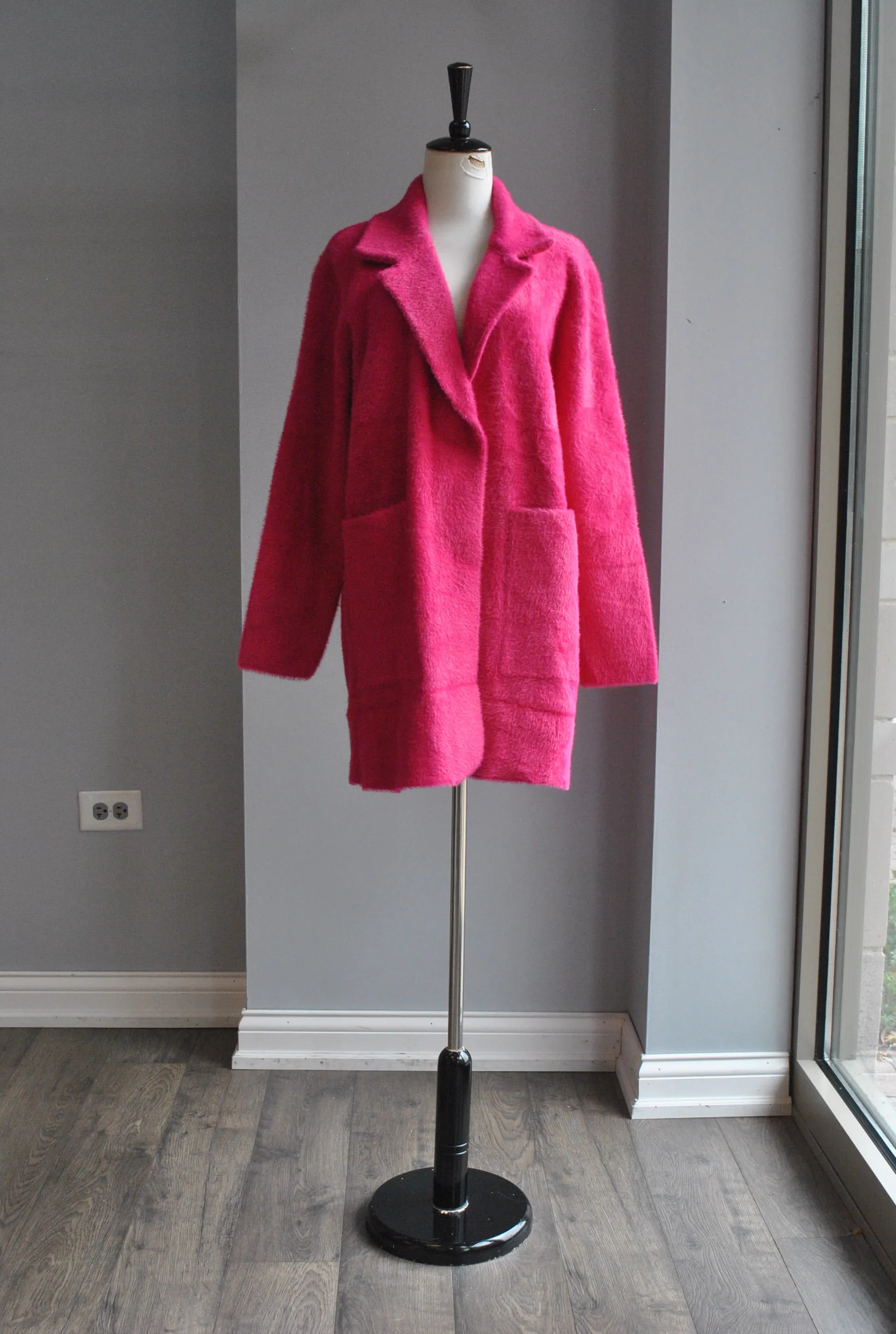 FUCHSIA SIMPLE ALPAKA COAT