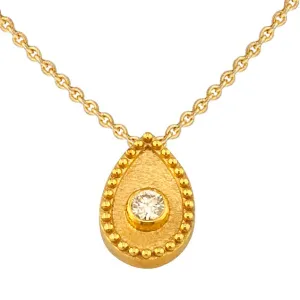 Geometric Drop Pendant with Necklace