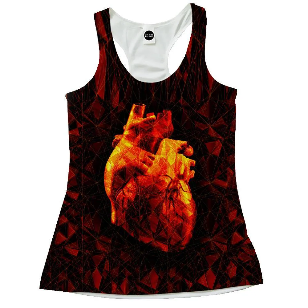 Geometric Heart Racerback