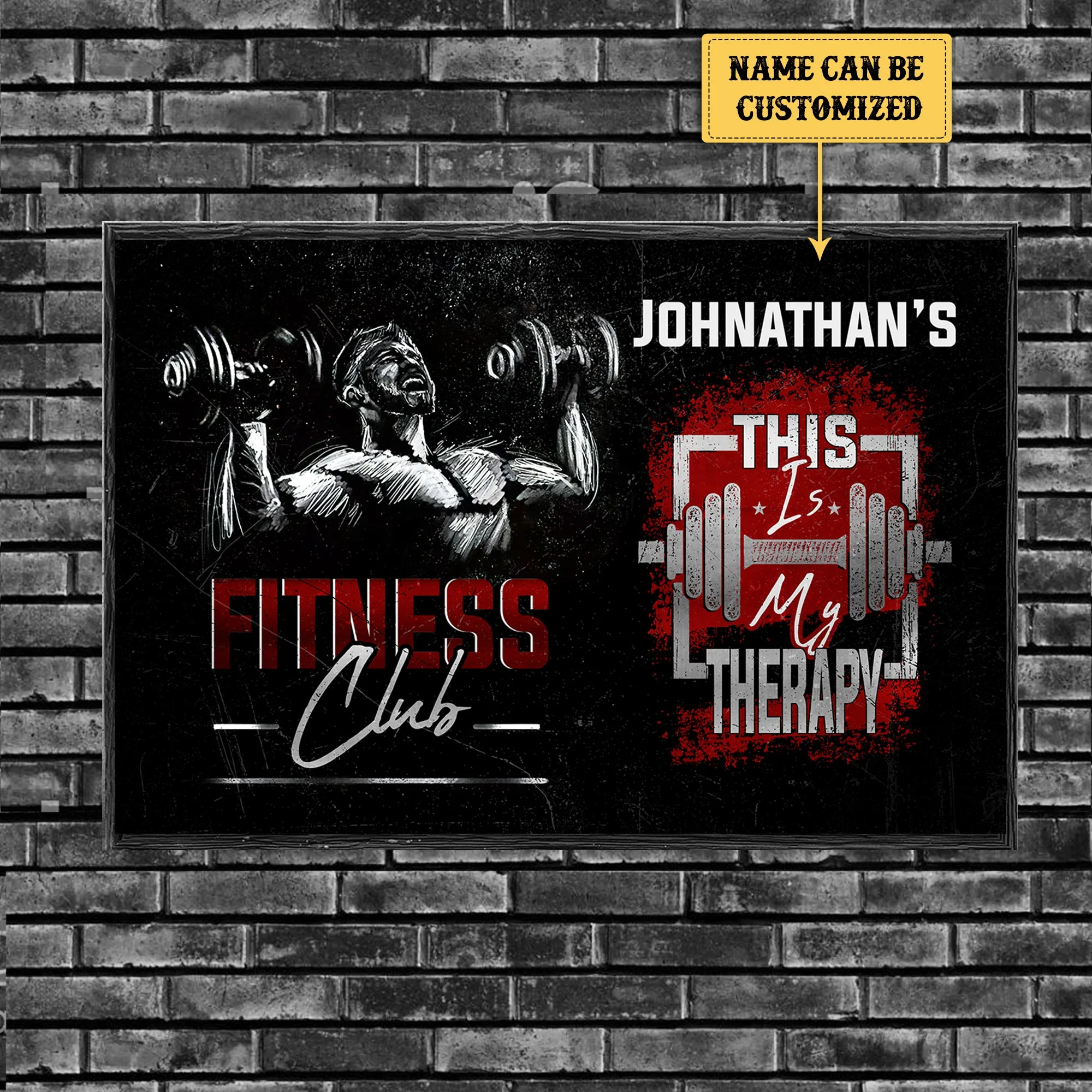 Personalized Fitness Club This Is My Therapy Poster