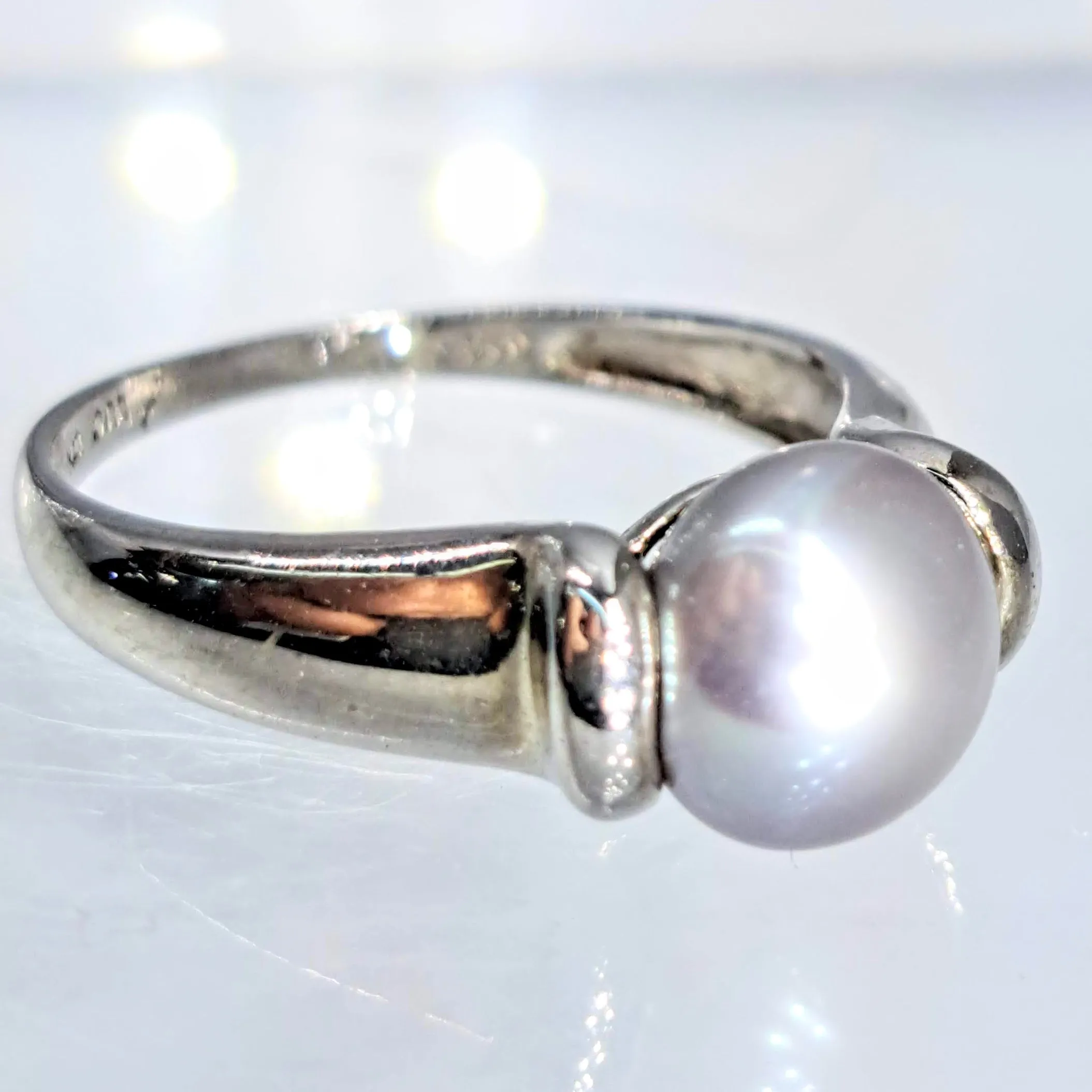 "Simple Pleasures" Ring - Sterling & Pearl