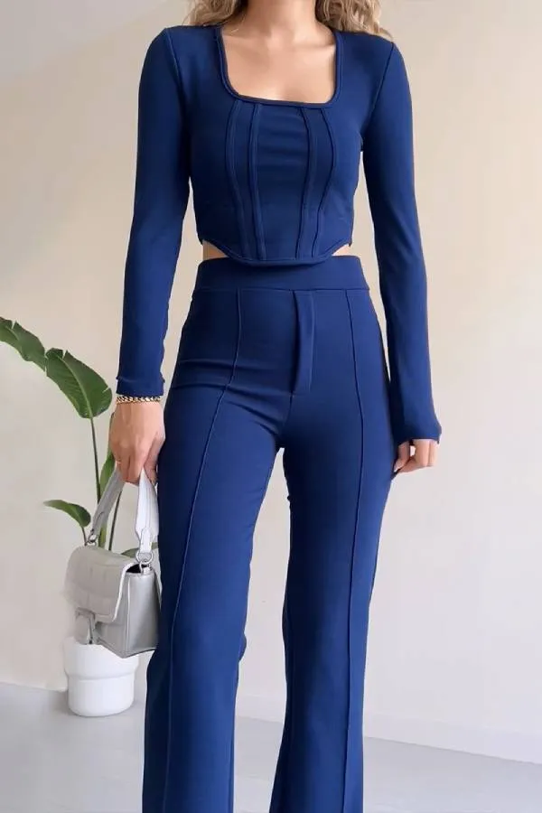 Stylish U-Neck Two-pieces Suit
